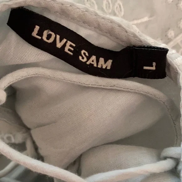 Love Sam x Anthropologie | Tallulah embroidered Tiered Midi Dress Laced - Picture 9 of 16